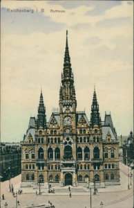 Alte Ansichtskarte Reichenberg / Liberec, Rathaus