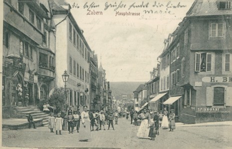 Alte Ansichtskarte Zabern / Saverne, Hauptstraße