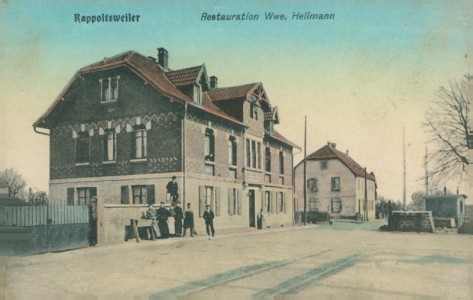 Alte Ansichtskarte Rappoltsweiler / Ribeauvillé, Restauration Wwe. Hellmann