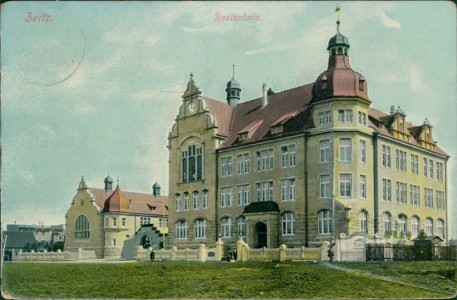 Alte Ansichtskarte Zeitz, Realschule