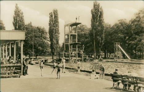 Alte Ansichtskarte Zeitz, Sommerbad