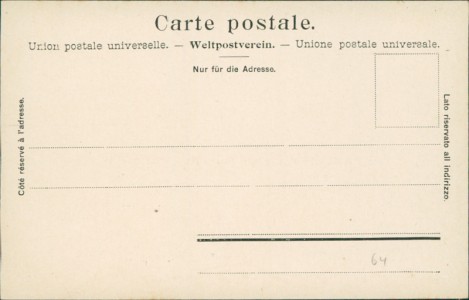 Adressseite der Ansichtskarte Martigny, La Tour de la Batiaz