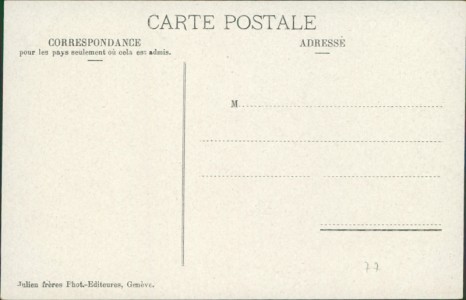 Adressseite der Ansichtskarte Veytaux, Vue prise de Glion sur Chillon et la Dent du Midi