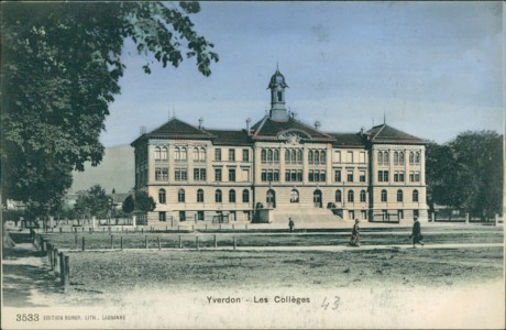 Alte Ansichtskarte Yverdon-les-Bains, Les Collèges