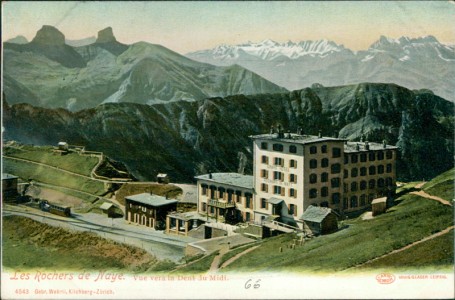 Alte Ansichtskarte Montreux, Les Rochers de Naye. Vue vers le Dent du Midi