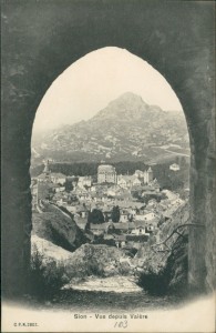 Alte Ansichtskarte Sion / Sitten, Vue depuis Valère