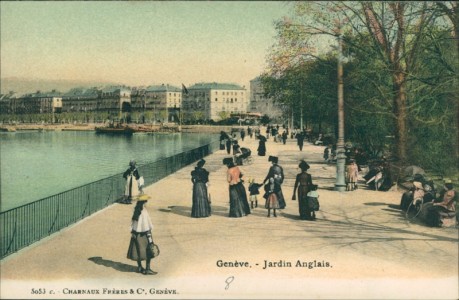 Alte Ansichtskarte Genève / Genf, Jardin Anglais