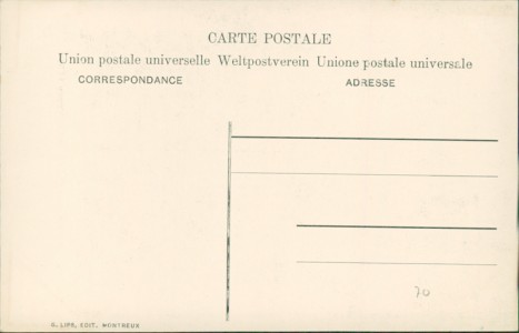 Adressseite der Ansichtskarte Vevey, Cortège de la fête des vignerons 1905. Vendangeurs & vendangeuses