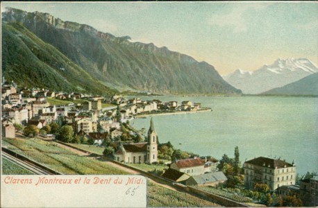 Alte Ansichtskarte Clarens (Montreux), Panorama