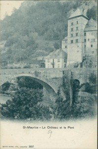 Alte Ansichtskarte Saint-Maurice, Château et le Pont