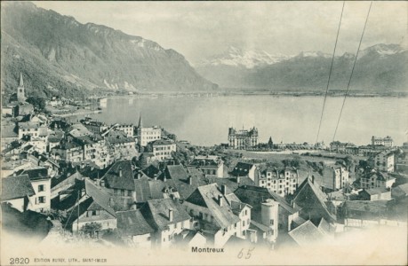 Alte Ansichtskarte Montreux, Teilansicht