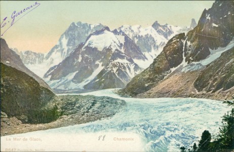 Alte Ansichtskarte Chamonix, La Mer de Glace