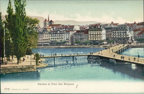 Alte Ansichtskarte Genève / Genf, Genève et Pont des Bergues