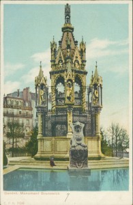 Alte Ansichtskarte Genève / Genf, Monument Brunswick