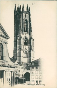 Alte Ansichtskarte Fribourg / Freiburg, Cathédrale