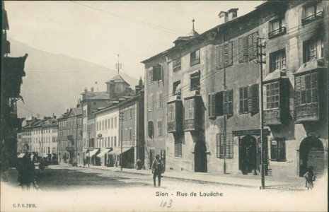 Alte Ansichtskarte Sion / Sitten, Rue de Loueche