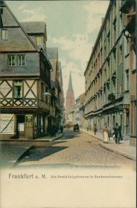 Alte Ansichtskarte Frankfurt am Main, Die Dreikönigstrasse in Sachsenhausen