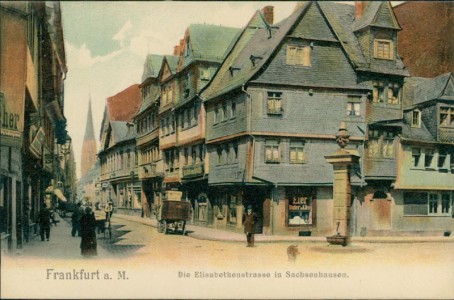 Alte Ansichtskarte Frankfurt am Main, Die Elisabethenstrasse in Sachsenhausen