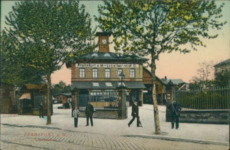 Alte Ansichtskarte Frankfurt am Main, Lokalbahnhof