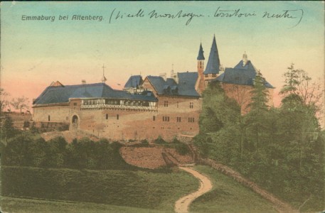 Alte Ansichtskarte , Emmaburg bei Altenberg