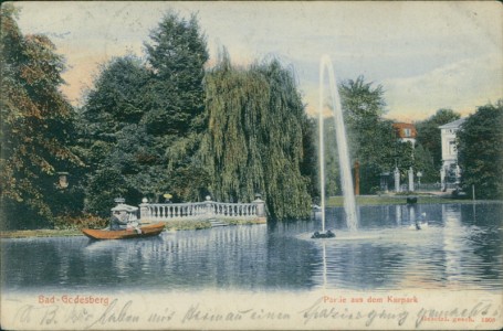 Alte Ansichtskarte Bad Godesberg, Partie aus dem Kurpark