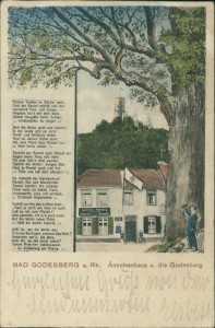 Alte Ansichtskarte Bad Godesberg, Ännchenhaus u. die Godesburg