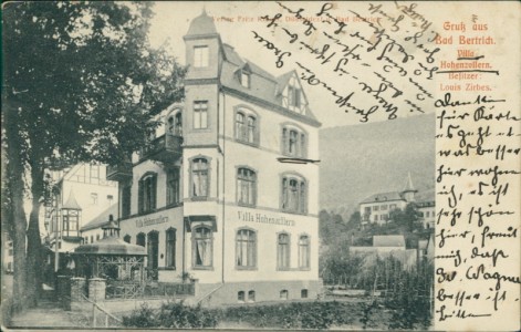 Alte Ansichtskarte Bad Bertrich, Villa Hohenzollern, Besitzer: Louis Zirbes