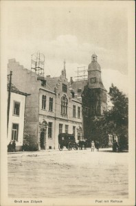 Alte Ansichtskarte Zülpich, Post mit Rathaus