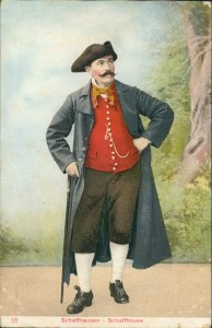 Alte Ansichtskarte Schaffhausen / Schaffhouse, Mann in Tracht