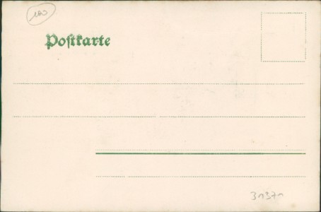 Adressseite der Ansichtskarte Stuttgart, Königsbau, Hotel Marquardt und Olgabau (Reliefkarte)