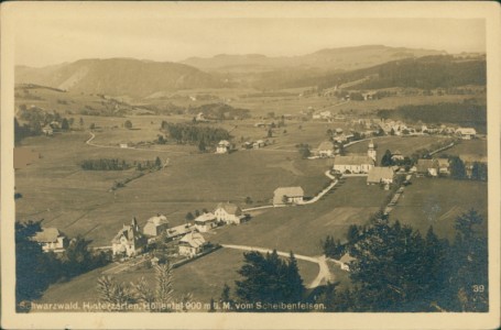 Alte Ansichtskarte Hinterzarten, Blick vom Scheibenfelsen