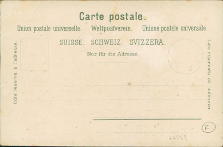 Adressseite der Ansichtskarte Waadtländerin / Vaudoise, Frau in Tracht