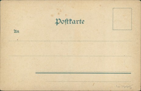 Adressseite der Ansichtskarte Osnabrück, Gasthof zur Walhalla