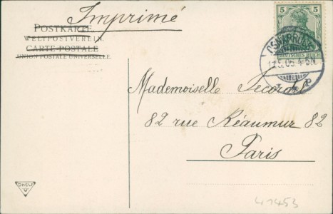 Adressseite der Ansichtskarte Osnabrück, Kath. Domschule am Herrnteichswall