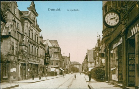 Alte Ansichtskarte Detmold, Langestraße