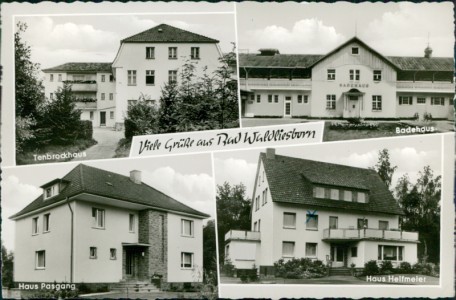Alte Ansichtskarte Lippstadt-Bad Waldliesborn, Tenbrockhaus, Badehaus, Haus Pasgang, Haus Heitmeier
