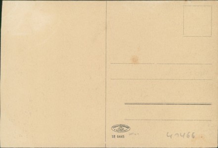 Adressseite der Ansichtskarte Neuss, Neusser Rennen (RECHTER RAND BESCHNITTEN)