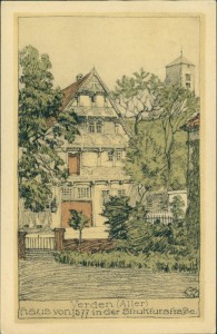 Alte Ansichtskarte Verden (Aller), Haus von 1577 in der Strukturstraße