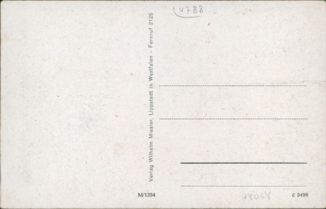 Adressseite der Ansichtskarte Warstein, Gesamtansicht