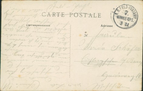 Adressseite der Ansichtskarte Gondecourt, La Gare