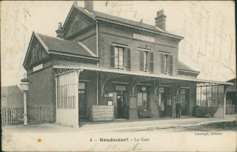 Alte Ansichtskarte Gondecourt, La Gare