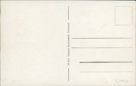 Adressseite der Ansichtskarte Recklinghausen, Sandweg mit Kaisergarten